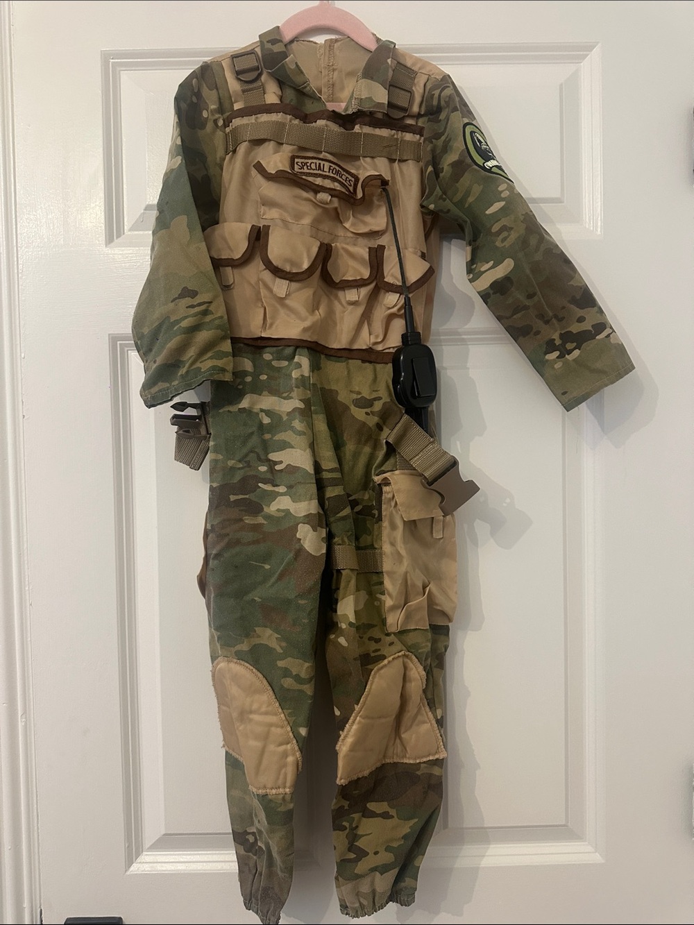 Kids Tactical Soldier Costume - Green/Tan Camouflage